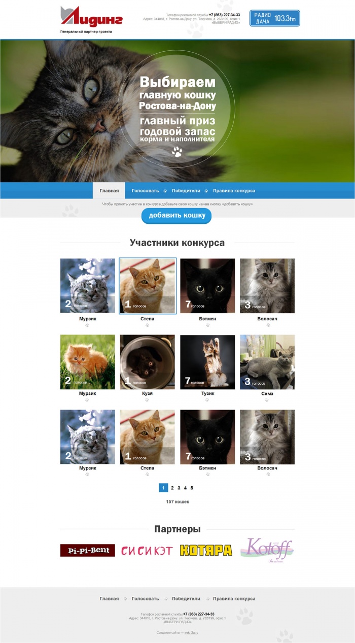 Фото Промо-сайт для радиоконкурса
